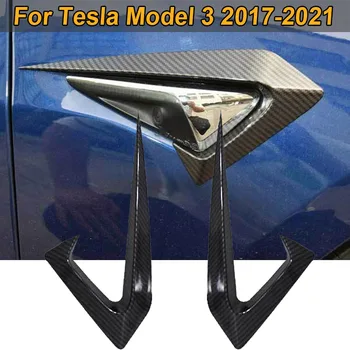 Боковое крыло, защитная крышка камеры, Накладка, наклейка, Вентиляционное отверстие, украшение для Tesla Модель 3 2017 2018 2019 2020 2021 Автомобильные Аксессуары