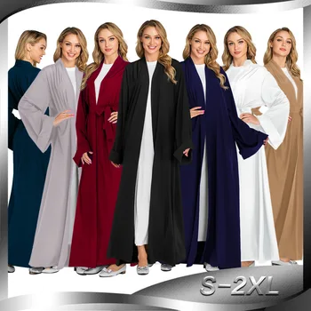 Женские Турецкие Повседневные Платья Abayas С Длинным Рукавом Dubai 2020, Мусульманское Исламское Платье Ropa De Mujer Envio Gratis