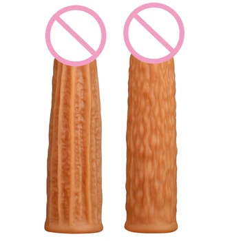 2 Типа удлинителя, многоразовый презерватив, силиконовый массажер для пениса с большими гранулами, интимные товары, секс-товары для взрослых E1YC