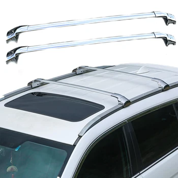 Подходит для VW Touareg 2011-2014 Рейлинги багажника на крышу, несущие поперечины, перекладины Алюминий Серебро 2шт