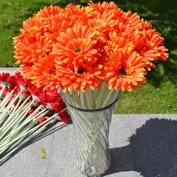 1 шт. Искусственный цветок, сделай САМ, красивая ветка искусственной хризантемы на ощупь, украшение для дома и сада
