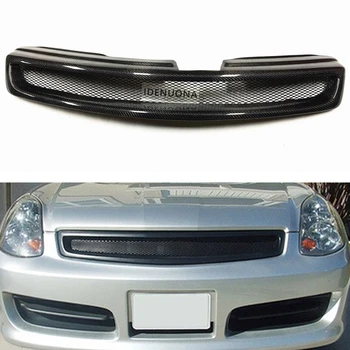 Передняя решетка радиатора, сетка верхнего бампера и капота для Infiniti G G35 2003-2004 и Nissan Skyline V35 4-дверный седан