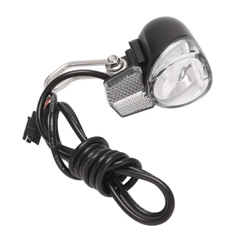Фара для электровелосипеда, светодиодный передний фонарь для электровелосипеда 6-55 В, 2 В 1, водонепроницаемая фара с роговым набором