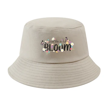 Женская панама Flower Daisy Bloom из одностороннего хлопка, Дышащая Уличная пляжная панама, шляпа gofl, женская хип-хоп кепка рыбака