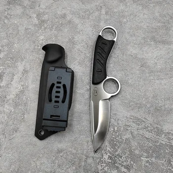 Охотничий нож для выживания с фиксированным лезвием Тактический открытый DC53 Лезвие Ручка из льна Micarta Кемпинговые Короткие прямые ножи