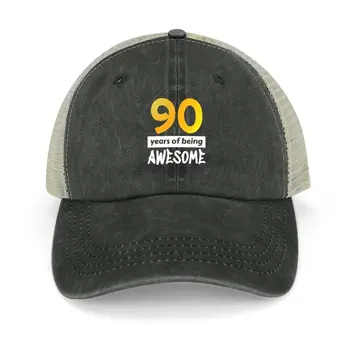 90 лет быть потрясающим - подарок на 90-й день рождения, Ковбойская шляпа, пляжная шляпа, шляпа для гольфа, мужская шляпа для мужчин, женская