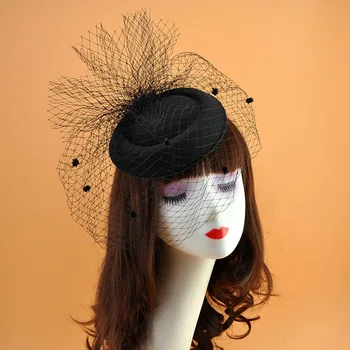 Французский женский берет в стиле винтажной рыболовной сети, зимняя фетровая шляпа с плоским верхом, шляпы Леди-стюардессы, фетровые шляпы Chapeau Femme Feutre
