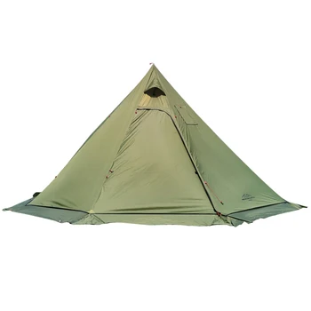 Палатка для кемпинга на 2 человека, Сверхлегкая уличная палатка-вигвам, Непромокаемая пирамидальная палатка с домкратом для печки для пикника, пеших походов