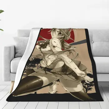 Rei Miyamoto Highschool Of The Dead HOTD Плюшевое одеяло на заказ для домашнего гостиничного дивана 125 * 100 см Коврик Кусок