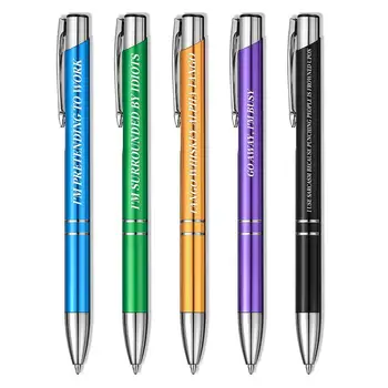 5 шт. канцелярских ручек для подписи, удобная ручка, быстросохнущий тип пресса, плавное письмо, набор разноцветных выдвижных гелевых ручек